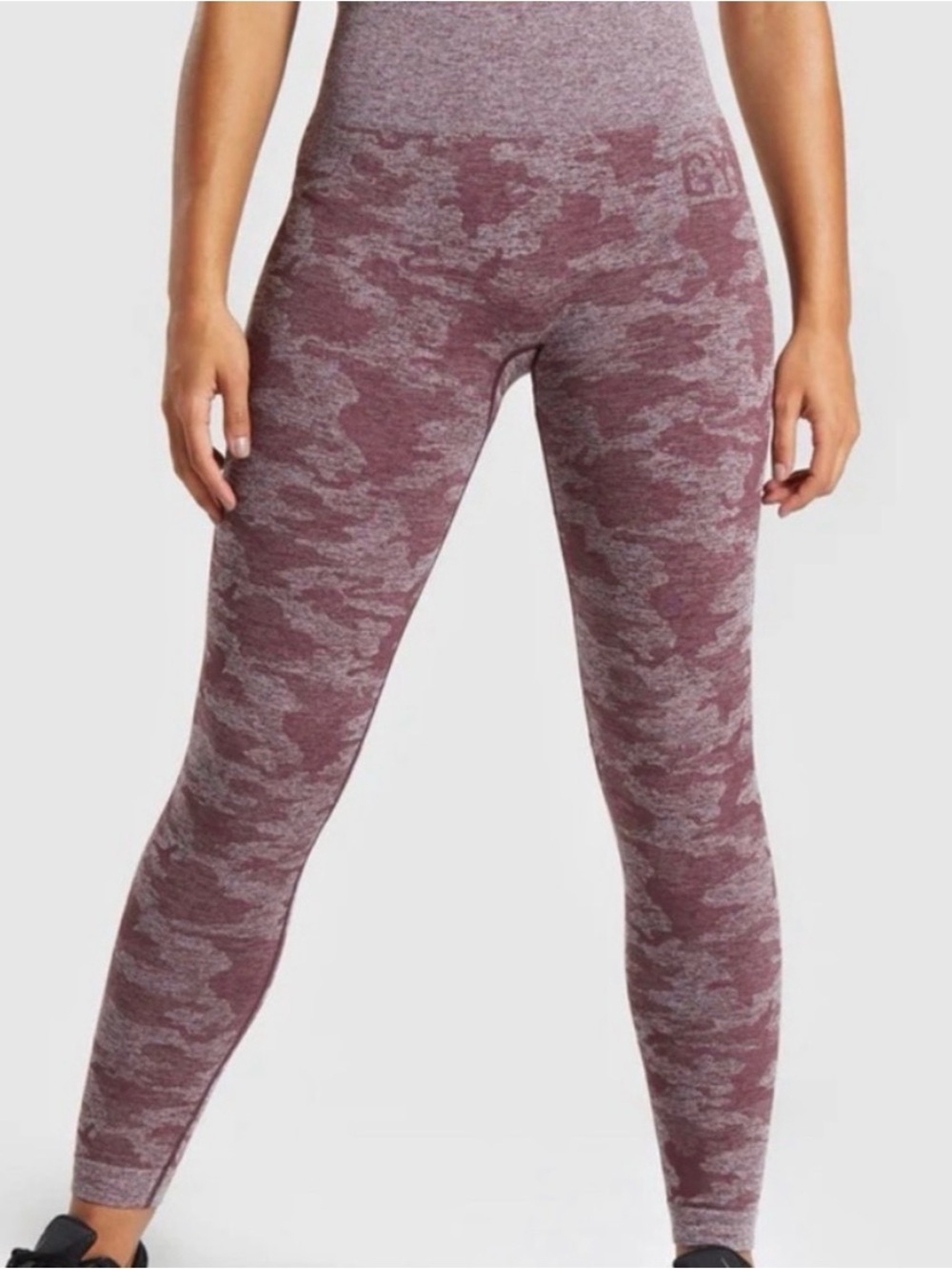 Gymshark High-Waist Seamless Camo Leggings - Mauve Heather